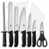 Victorinox Fibrox 8-Piece Kitchen Knife Set W/Block (Black VN511938X2)