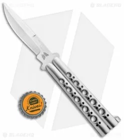 Vintage Bali-Song USA Jody Samson Signed Proto Butterfly Knife SS (3.3"Satin) -Outlet Kitchen Knives Store Vintage Bali Song USA Jody Samson Signed Proto Butterfly SS Satin BHQ 68582 jr bottlecap