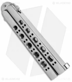 Vintage Bali-Song USA Jody Samson Signed Proto Butterfly Knife SS (3.3"Satin) -Outlet Kitchen Knives Store Vintage Bali Song USA Jody Samson Signed Proto Butterfly SS Satin BHQ 68582 jr side