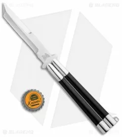 Vintage Bali-Song USA Jody Samson Tanto Butterfly Knife Ebony (4.1"Satin) -Outlet Kitchen Knives Store Vintage Bali Song USA Jody Samson Tanto Butterfly Knife Ebony Satin BHQ 68581 jr bottlecap