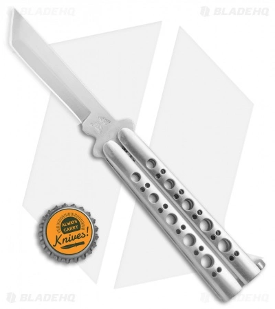 Vintage Bali-Song USA PC11 Tanto Butterfly Knife (3.3" Satin) 4 Vintage Bali-Song USA PC11 Tanto Butterfly Knife (3.3" Satin) - Image 4