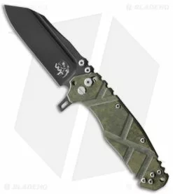 Wander Tactical Mistral Bar Lock Knife Green Micarta (3.5" Black DLC)