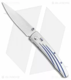 William Henry Lancet Vanguard Plunge Lock Knife Titanium Sapphire (2.6" Satin)