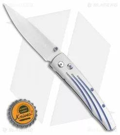 William Henry Lancet Vanguard Plunge Lock Knife Titanium Sapphire (2.6" Satin) -Outlet Kitchen Knives Store William Henry Lancet Vanguard Plunge Lock Knife Titanium 2.6 Satin ZDP 189 BHQ 119593 LS Bottlecap