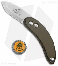 Woods Monkey LT. Wright Banana Peel Spear Point Green Camo G-10 (2.5" Satin) -Outlet Kitchen Knives Store Woodsmonkey Banana Peel LT 3 8th G 10 Green Camo SP BHQ 174151 jr bottlecap
