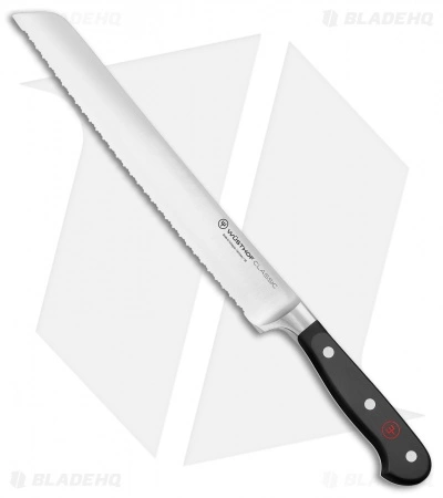 Wusthof Classic 9" Double-Serrated Bread Kitchen Knife Black Polymer 1 Wusthof Classic 9" Double-Serrated Bread Kitchen Knife Black Polymer