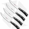 Wusthof Classic Ikon 4-Piece Steak Knife Set Black Polymer