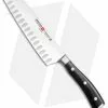 Wusthof Classic Ikon 7" Hollow Edge SantokuKitchen Knife Black Polymer
