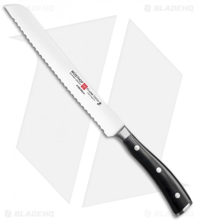 Wusthof Classic Ikon 8" Bread Kitchen Knife Black Polymer 1 Wusthof Classic Ikon 8" Bread Kitchen Knife Black Polymer