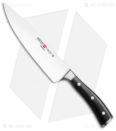 Wusthof Classic Ikon 8" Chef's/Cook's Kitchen Knife Black Polymer 1 Wusthof Classic Ikon 8" Chef's/Cook's Kitchen Knife Black Polymer