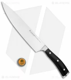 Wusthof Classic Ikon 9" Cook's/Chef's Kitchen Knife Black Polymer -Outlet Kitchen Knives Store Wusthof Classic Ikon 9in Cooks Knife BHQ 114467 jr bottlecap