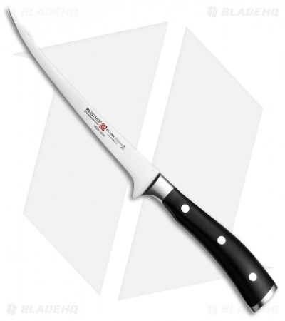 Wusthof Classic Ikon 7" Fillet Kitchen Knife Black Polymer 1 Wusthof Classic Ikon 7" Fillet Kitchen Knife Black Polymer