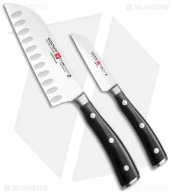 Wusthof Classic Ikon 2-Piece Kitchen Knife Mini Asian Set Black Polymer