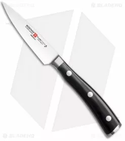 Wusthof Classic Ikon 3.5" Paring Kitchen Knife Black Polymer