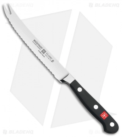 Wusthof Classic 5" Serrated Tomato Kitchen Knife Black Polymer 1 Wusthof Classic 5" Serrated Tomato Kitchen Knife Black Polymer