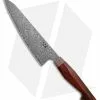 Xin Cutlery Multangular 9" Kitchen Knife Rosewood/Buffalo Horn Dam. Acid Etch