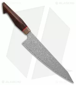 Xin Cutlery Multangular 9" Kitchen Knife Rosewood/Buffalo Horn Mirror Dam. 7 Xin Cutlery Multangular 9" Kitchen Knife Rosewood/Buffalo Horn Mirror Dam. -Outlet Kitchen Knives Store Xin Cutlery Multangular 9in Kitchen Knife Mirror Polish Rosewood Buffalo Horn G10 BHQ 139522 td side