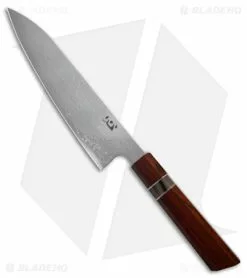 Xin Cutlery Octagonal 9" Chef's Knife Rosewood/Buffalo Horn Dam. Mirror