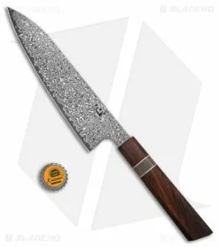 Xin Cutlery Octagonal 9" Chef's Knife Rosewood/Buffalo Horn Dam. Acid Etch -Outlet Kitchen Knives Store Xin Cutlery Octagonal 9in Kitchen Knife Acid Etch Rosewood Buffalo Horn Nickel BHQ 139528 td size