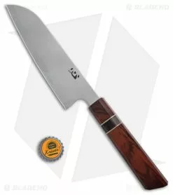 Xin Cutlery Octagonal 7" Santoku Knife Rosewood/Buffalo Horn Dam. Mirror -Outlet Kitchen Knives Store Xin Cutlery Santoku 7in KK Mirror Polish Rosewood BuffaloHorn Nickel BHQ 139530 td size
