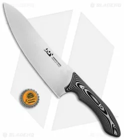 Xin Cutlery XinCross 8" Tactical Chef Knife Black/White G-10 (Stonewash) -Outlet Kitchen Knives Store Xin Cutlery XinCross Tactical Chef Knife BHQ 137499 td size