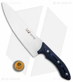 Xin Cutlery XinCross 8" Tactical Chef Knife Black/Blue G-10 (Satin) -Outlet Kitchen Knives Store Xin Cutlery XinCross Tactical Chef Knife BHQ 137702 td size jr