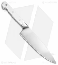 Zwilling J.A. Henckels Zwilling Pro Le Blanc 7" Chef's Kitchen Knife White Three Pin -Outlet Kitchen Knives Store Zwiling Pro Le Blanc Slim 7in Chefs Knife BHQ 134430 td spine
