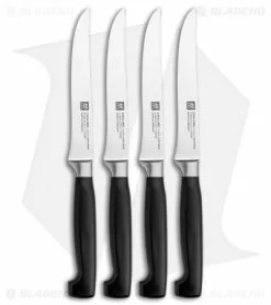 Zwilling Four Star 4-Piece Steak Knife Kitchen Set (4.5" Satin)