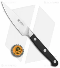 Zwilling J.A. Henckels Zwilling Pro 4" Paring Kitchen Knife Black Three Pin -Outlet Kitchen Knives Store Zwilling Pro 4in Paring Kitchen Knife Satin BHQ 134500 jr bottlecap