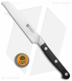 Zwilling Pro 5" Serrated Utility Kitchen Knife (Satin) -Outlet Kitchen Knives Store Zwilling Pro 5in Serr Utility Kitchen Satin BHQ 134501 jr bottlecap