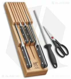 Zwilling Pro 7-Piece Kitchen Knife Block Set W/ Sharpener