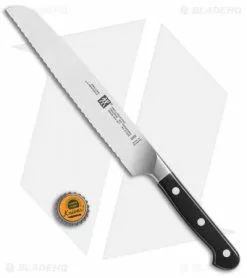 Zwilling J.A. Henckels Zwilling Pro 8" Bread Kitchen Knife Black Three Pin -Outlet Kitchen Knives Store Zwilling Pro 8in Bread Kitchen Knife Satin BHQ 134503 jr bottlecap