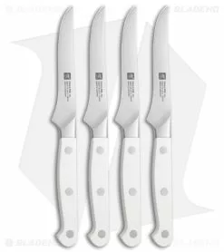 Zwilling Pro Le Blanc 4-Piece Steak Knife Set (4.4" Satin)