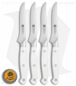 Zwilling Pro Le Blanc 4-Piece Steak Knife Set (4.4" Satin) -Outlet Kitchen Knives Store Zwilling Pro Le Blac 4 Piece Steak Knife Set BHQ 136325 jr bottlecap