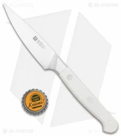 Zwilling J.A. Henckels Zwilling Pro Le Blanc 4" Paring Kitchen Knife White Three Pin -Outlet Kitchen Knives Store Zwilling Pro Le Blac 4in Paring 1010386 BHQ 136319 jr bottlecap