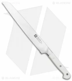 Zwilling J.A. Henckels Zwilling Pro Le Blanc 9" Bread Kitchen Knife Z15 Serration White Three Pin