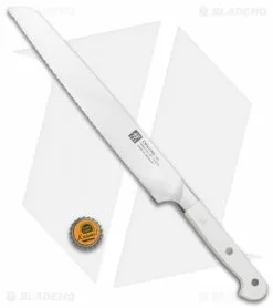 Zwilling J.A. Henckels Zwilling Pro Le Blanc 9" Bread Kitchen Knife Z15 Serration White Three Pin -Outlet Kitchen Knives Store Zwilling Pro Le Blac 9in Bread Knife Serr 1009860 BHQ 136324 jr bottlecap