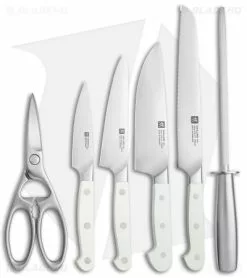 Zwilling Pro Le Blanc 7-Piece Kitchen Knife Block Set