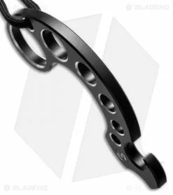 Bastinelli Creations Bastinelli Tactidrink Black Aluminum Bottle Opener -Outlet Kitchen Knives Store bastinelli tactidrink black side