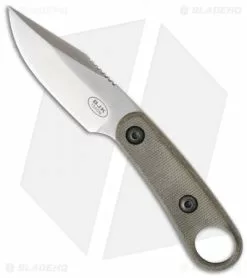 BlackJack Knives 155 Neck Knife Handle Scales Kit (Black Canvas Micarta) -Outlet Kitchen Knives Store blackjack neck knife handle kit green canvas matte bcb155hg detail