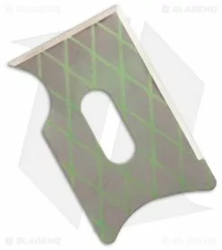 Gray Precision Rhino Titanium Credit Card Knife (Toxic Green / Bead Blast)