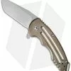 Jake Hoback Knives Jake Hoback Custom A10 Frame Lock Knife Titanium (3.25" Stonewash)