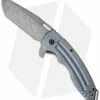 Jake Hoback Knives Jake Hoback Custom A15 Flipper Knife Bedform Blue Fallout (3.75" Acid SW)