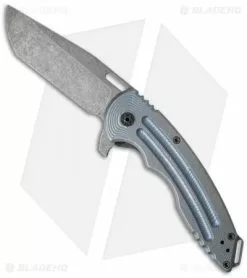 Jake Hoback Knives Jake Hoback Custom A15 Flipper Knife Bedform Blue Fallout (3.75" Acid SW)