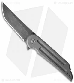 Jake Hoback Knives Jake Hoback Custom Kwaiback Frame Lock Knife Titanium (3.75" Acid SW)