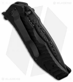 HTM Knives HTM Darrel Ralph Gun Hammer Radian Spring Assisted Knife Black (3.5" Damascus) 5 HTM Knives HTM Darrel Ralph Gun Hammer Radian Spring Assisted Knife Black (3.5" Damascus) -Outlet Kitchen Knives Store htm ghdraob cm side