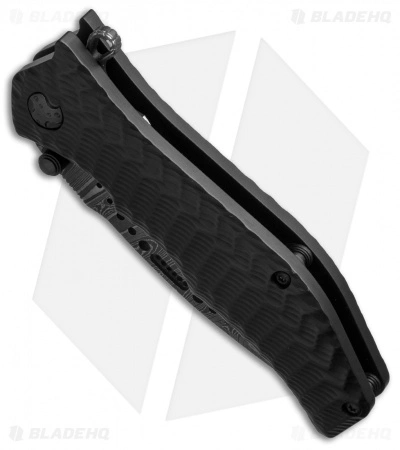 HTM Knives HTM Darrel Ralph Gun Hammer Radian Spring Assisted Knife Black (3.5" Damascus) 2 HTM Knives HTM Darrel Ralph Gun Hammer Radian Spring Assisted Knife Black (3.5" Damascus) - Image 2