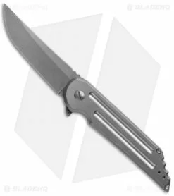 Jake Hoback Knives Kwaiback Frame Lock Knife Titanium (3.75" Stonewash)