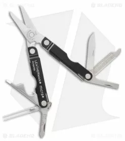 Leatherman Micra Multi Tool W/ 1.6" Knife (10-in-1) Black -Outlet Kitchen Knives Store leatherman micra black aluminum 64320101k tools 1