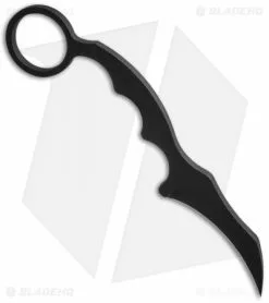 Max Venom DMaX Fighter Karambit Neck Knife + Aluminum Trainer Combo (2.5" Black) -Outlet Kitchen Knives Store max venom dmax black side